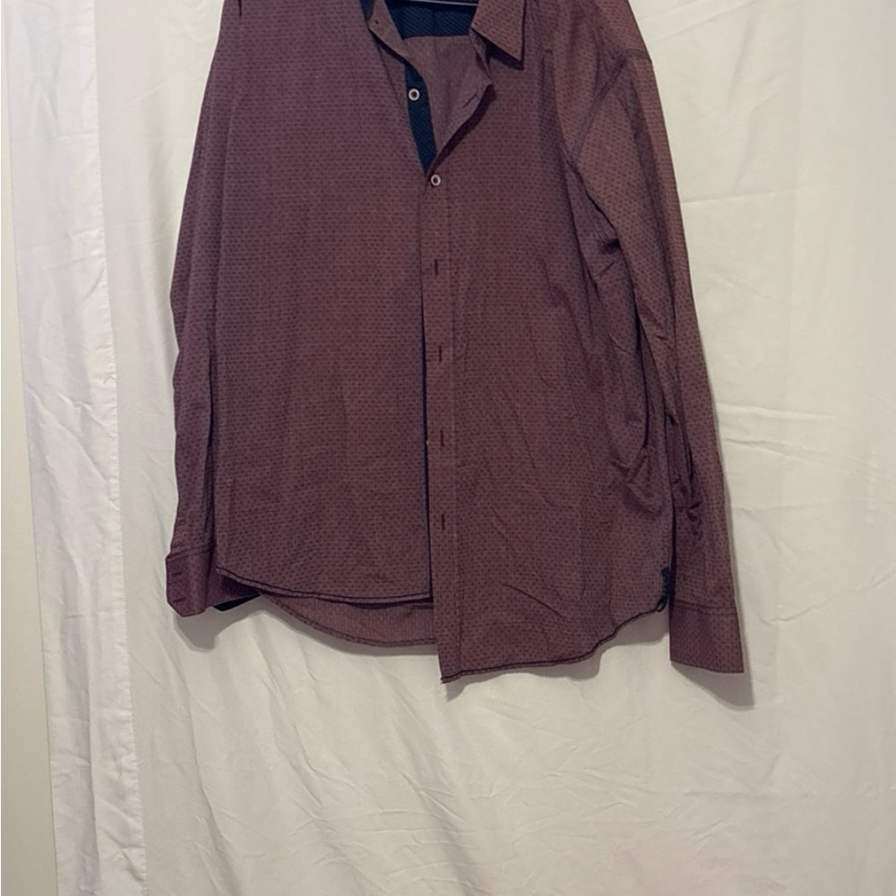 Men's Maroon Long Sleeve Shirt